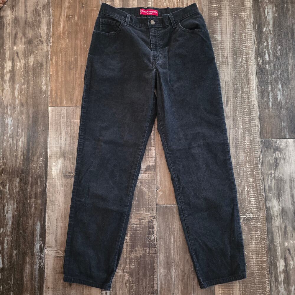 Levi's 550 Classic Relaxed Stretch Jeans Corduroy Black Women's Size 12m